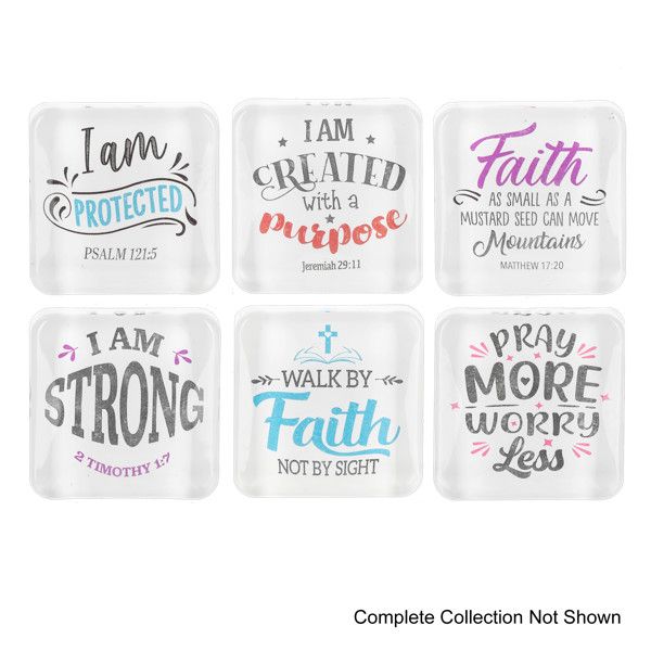 Affirmations of Faith Pocket Charms on Backer Card