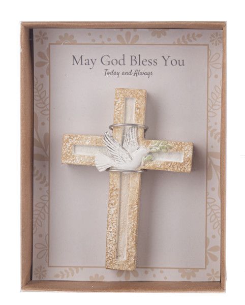 Cross in Gift Box - May God Bless You