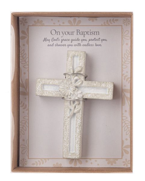 Cross in Gift Box - On Your Baptism