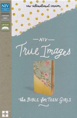 NIV, True Images Bible: The Bible for Teen Girls, Imitation Leather, Blue and Gold