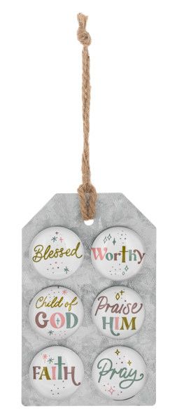 Colorful Faith Text Magnet (6 pc. set)