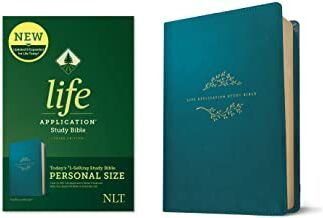 NLT Tyndale Life Application Study Bible, Third Edition, Personal Size (LeatherLike, Teal Blue) - New Living Translation Bible, Personal Sized Study Bible to Carry with you Every Day