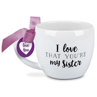 I Love That You&#39;re My Sister, Mug with Bow