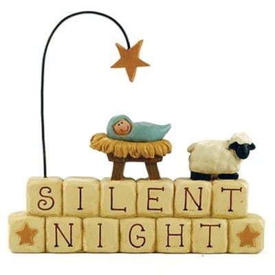 Silent Night, Baby Jesus--Block Figurine