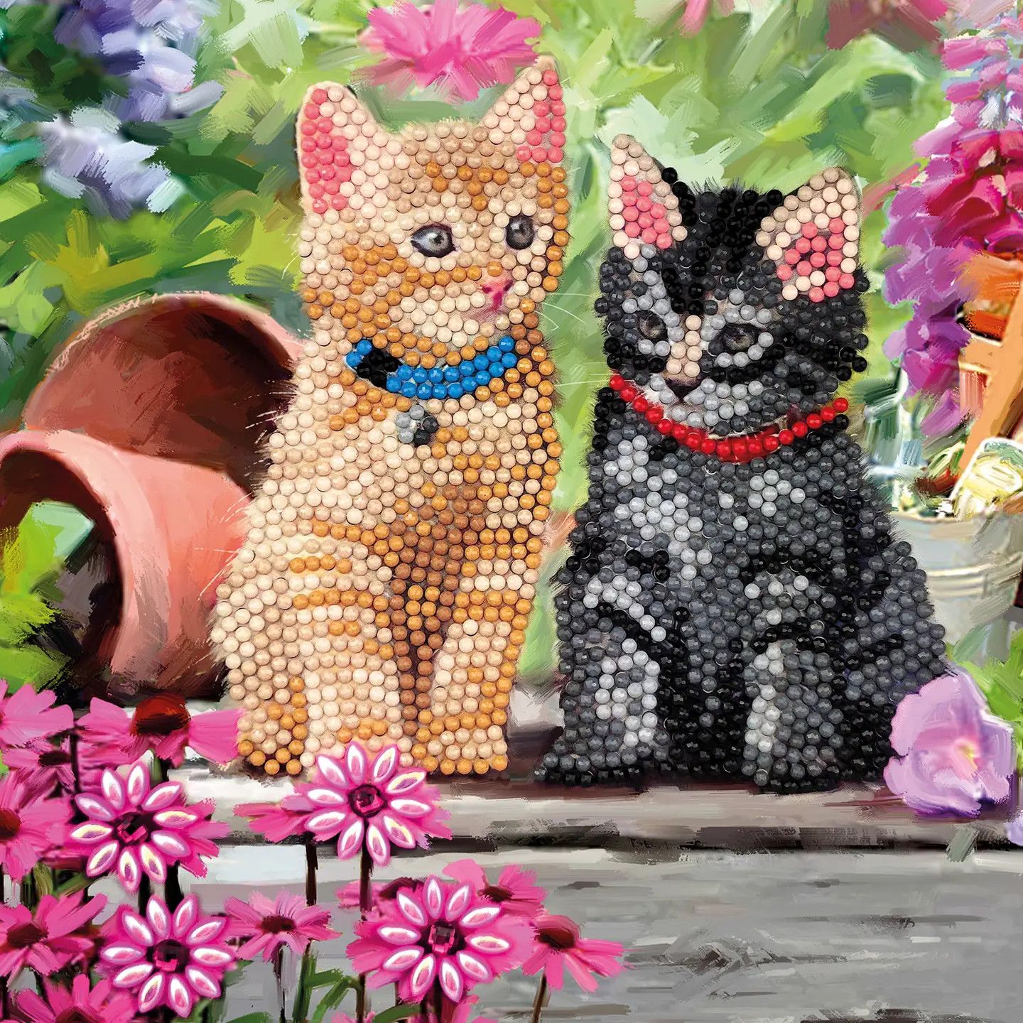 Crystal Art Card Kit: Cat Friends