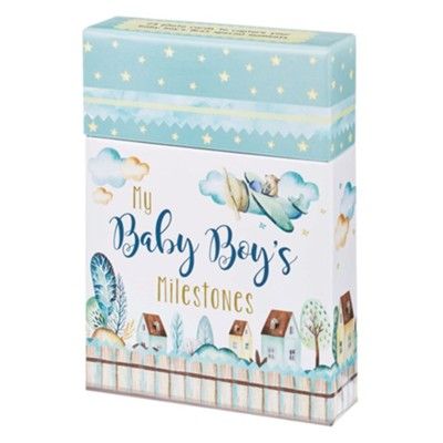 My Baby Boy's Milestones Card Box