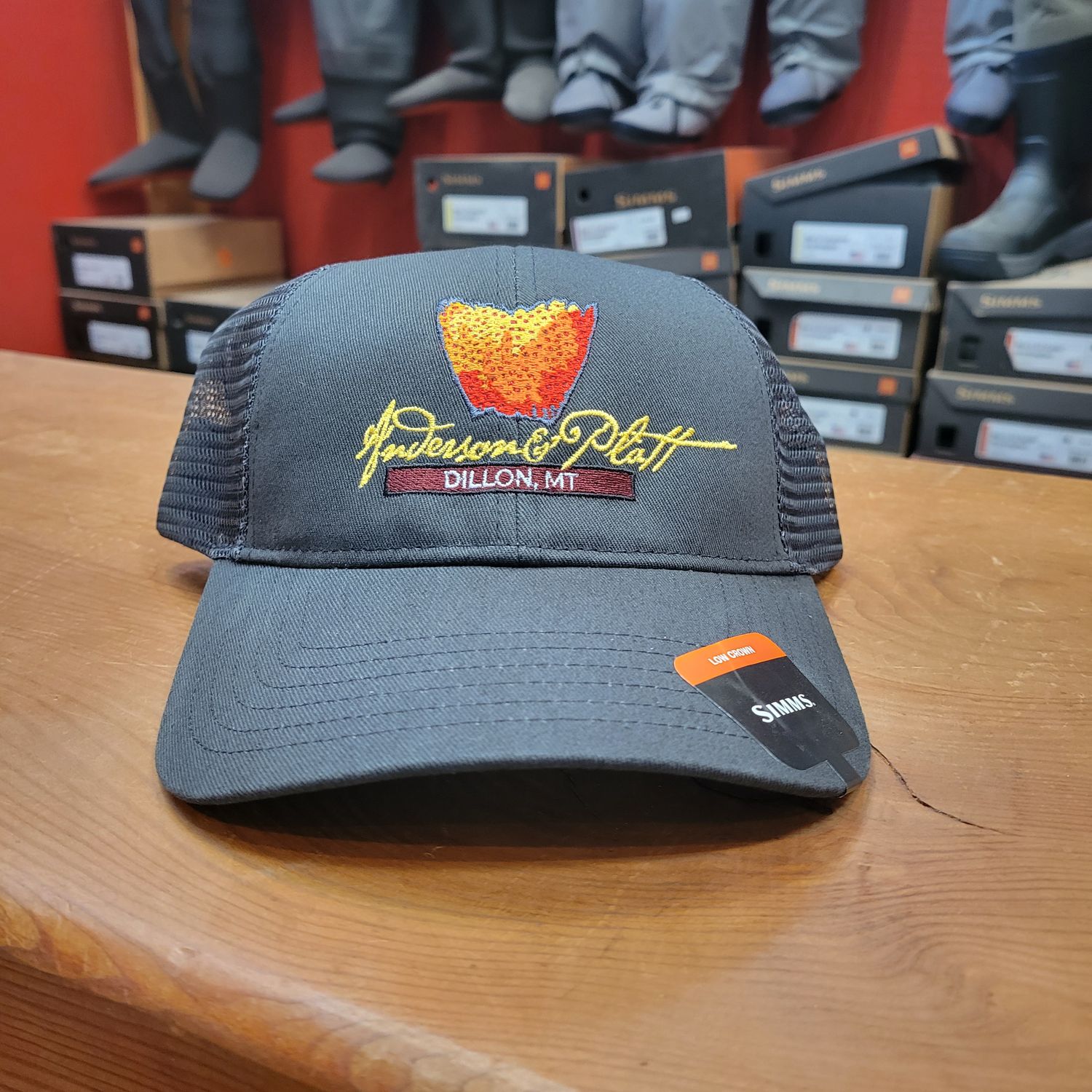 Simms Blank Trucker Carbon Black