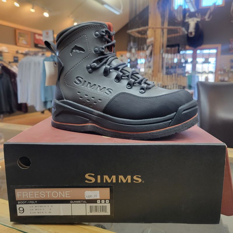 Simms Men’s Freestone Felt Boot Size 9 Gunmetal