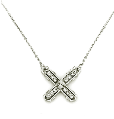 French Kande FKPPM24 Silver Chain Mini Crystal French Kiss