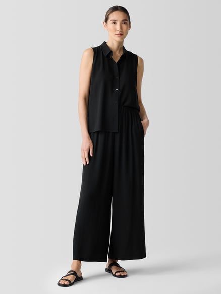 Eileen Fisher Silk Wide Pant F4GC1P4698
