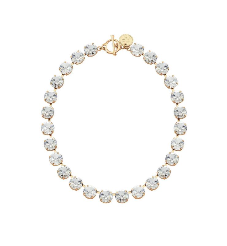 Rebekah Price Rivoli Clear Necklace, Color: Gold, Size: 18&quot;