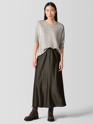 Eileen Fisher Bias Silk Skirt