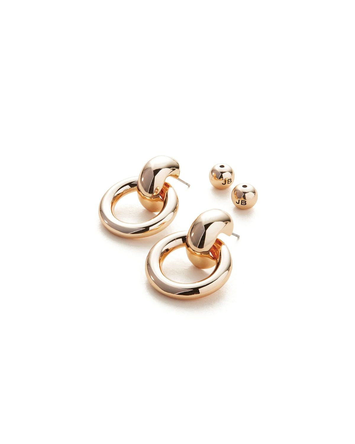 Jenny Bird  Puffy Faye Knocker Earrings, Color: Gold, Size: o/s