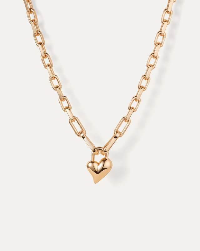 Jenny Bird Padlock Heart Pendant