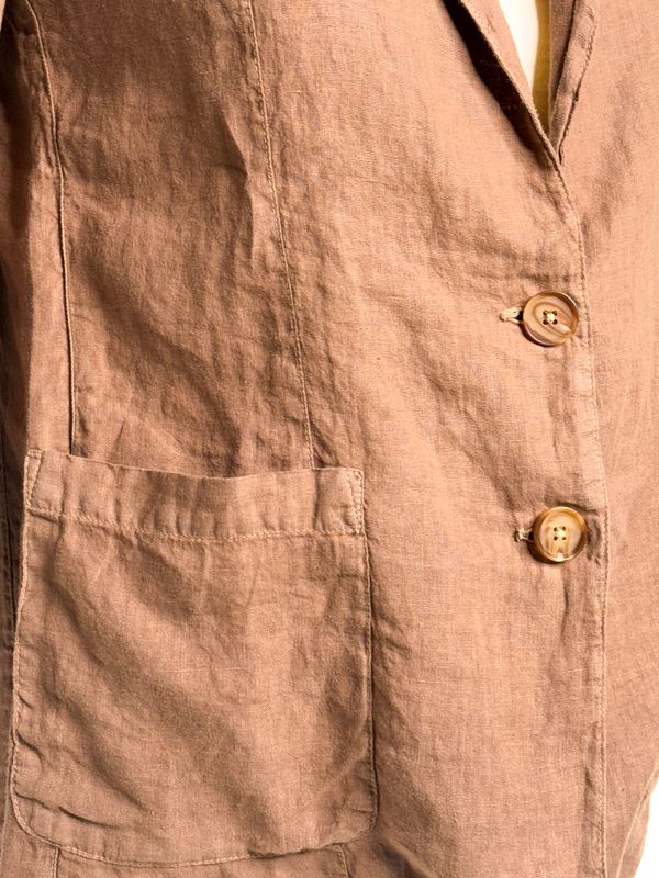 Velvet Iman Linen Blazer Beige.