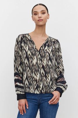Velvet Abrielle Ikat Top 