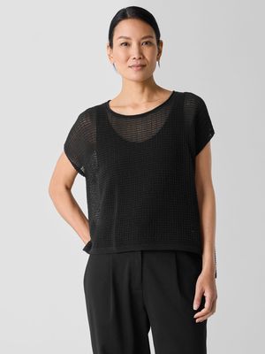 Eileen Fisher Mesh Sweater - Black