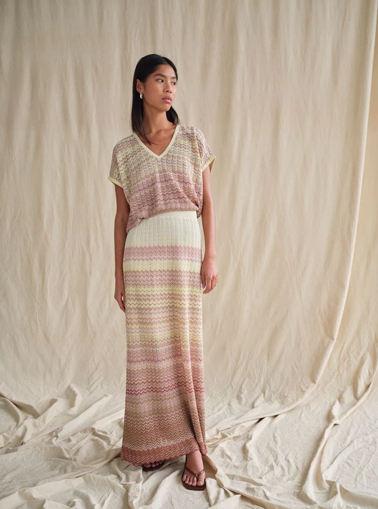 Mos Mosh Shani Zig Zag V-Neck