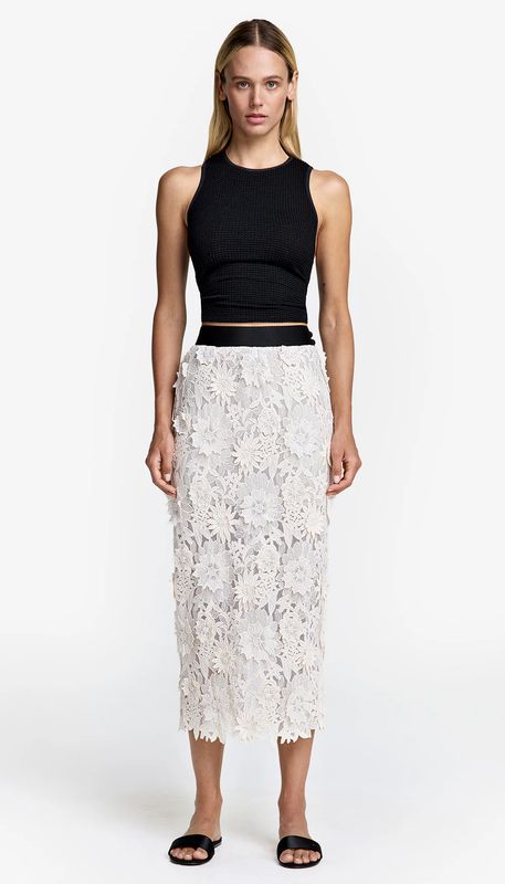 Smythe Appliqué Pencil Skirt