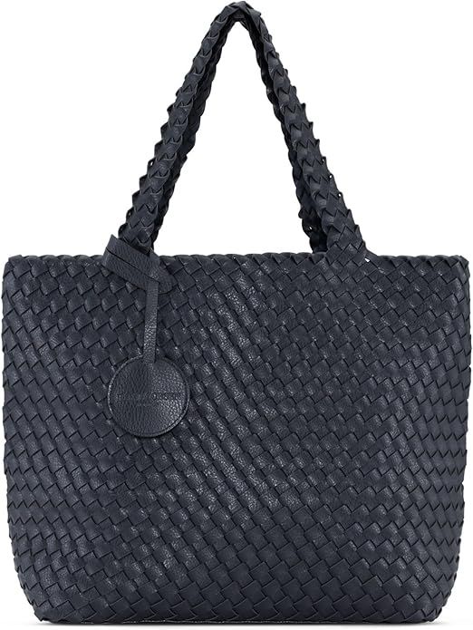 Ilse Jacobsen Reversible Tote - Navy/Metallic Blue