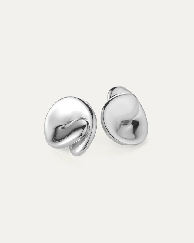Jenny Bird Rio Button Earrings - Gold &amp; Silver