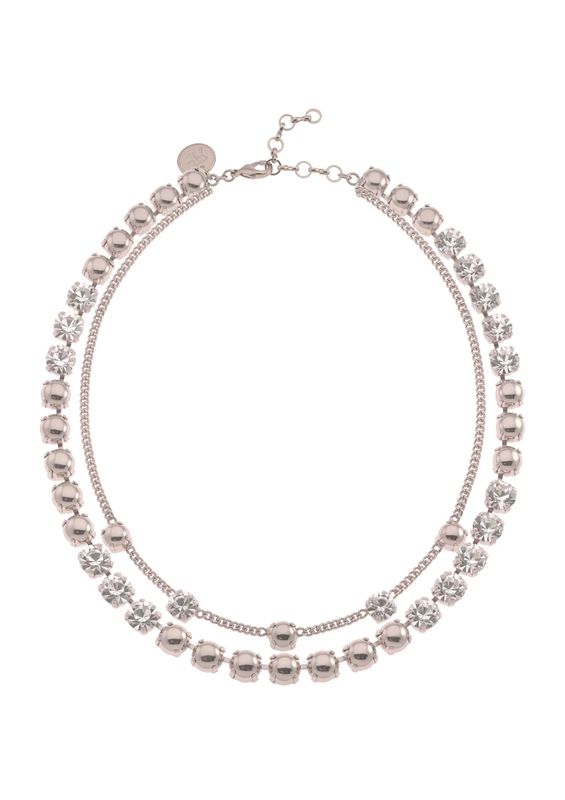 Rebekah Price Juno Double Necklace - Silver &amp; Gold