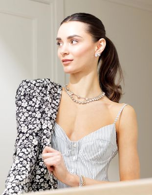 Rebekah Price Juno Double Necklace - Silver &amp; Gold