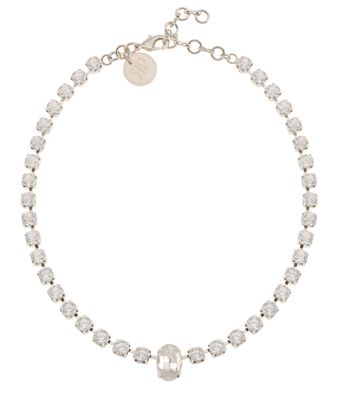 Rebekah Price Madalyn Pear Necklace - Clear/Silver
