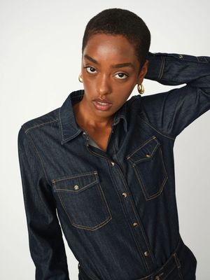 Mos Mosh Natalie Denim Shirt - Dark Blue