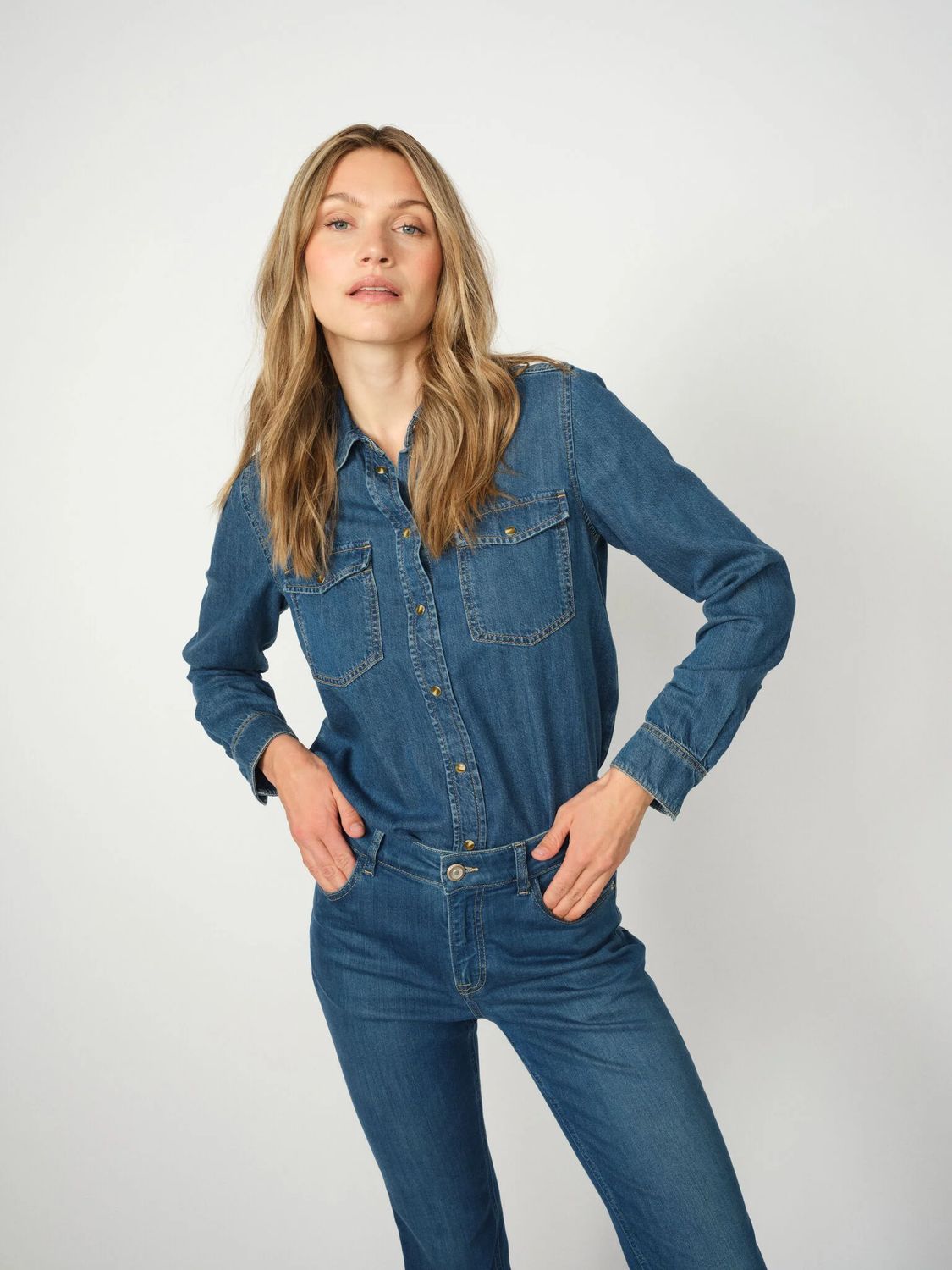 Mos Mosh Natalie Denim Shirt - Blue