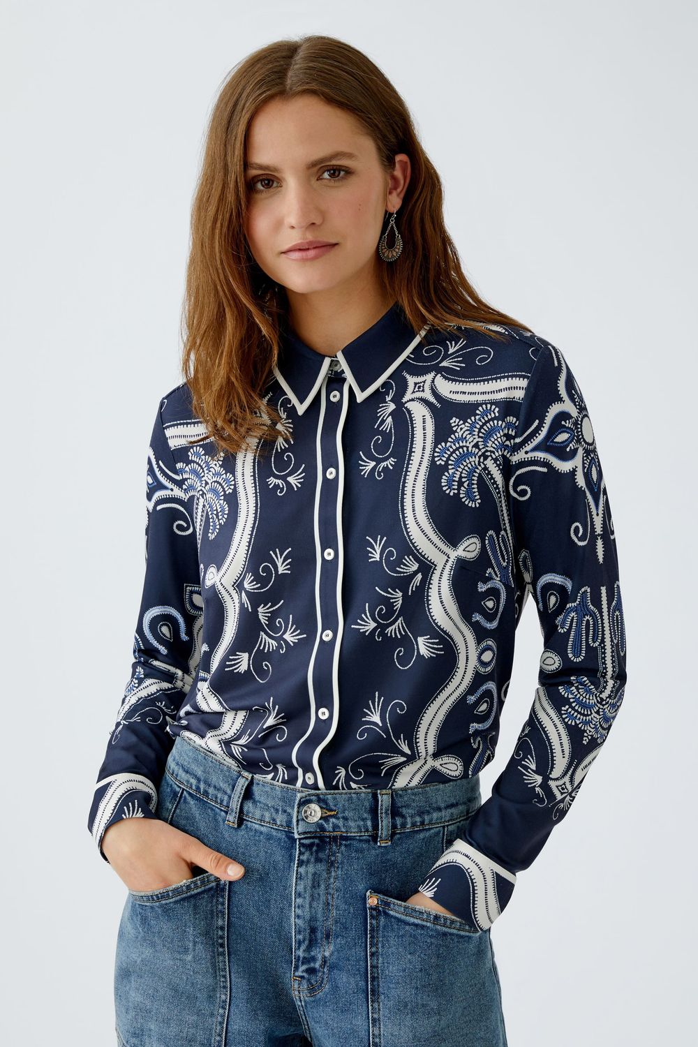 OUI Blouse - Dark Blue