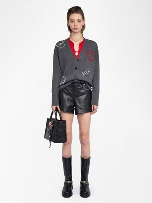 Zadig Voltaire Mirkaz Embroidered Cardigan - Grey