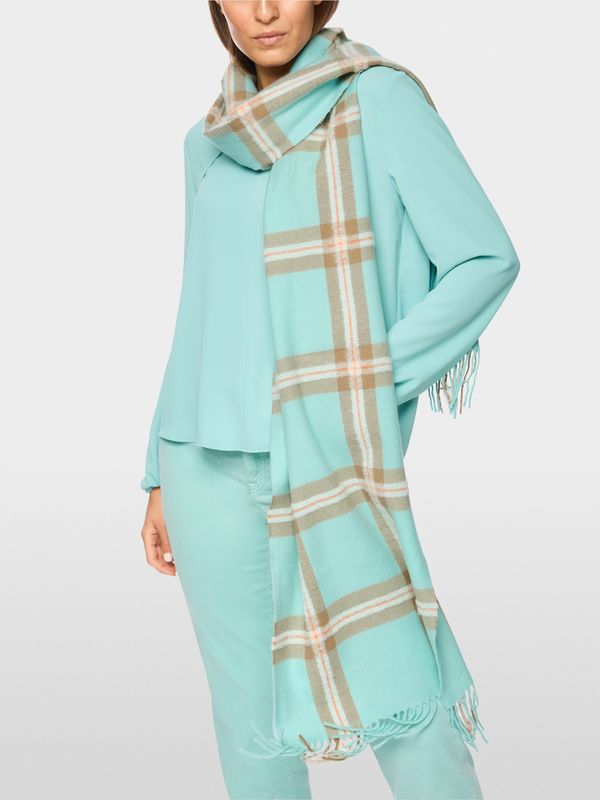 Marc Cain Wool Plaid Scarf