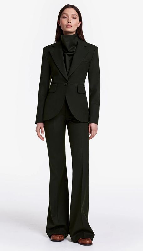 Smythe Seamed Blazer - Forest Green
