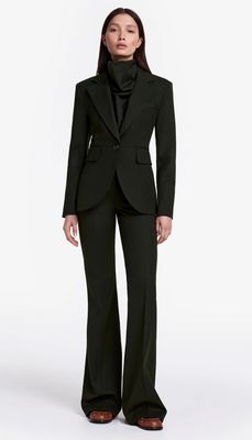 Smythe Seamed Blazer - Forest Green