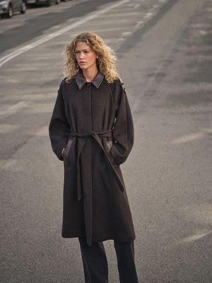 Mos Mosh Eva Wool Coat - Chocolate
