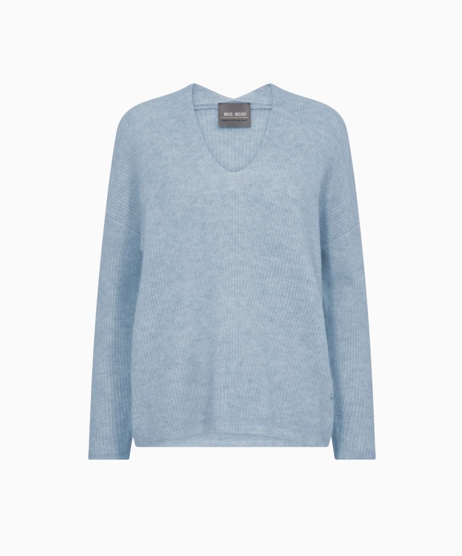Mos Mosh Thora Vneck Sweater - Blue