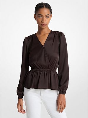 Michael Kors Satin Crossover Blouse