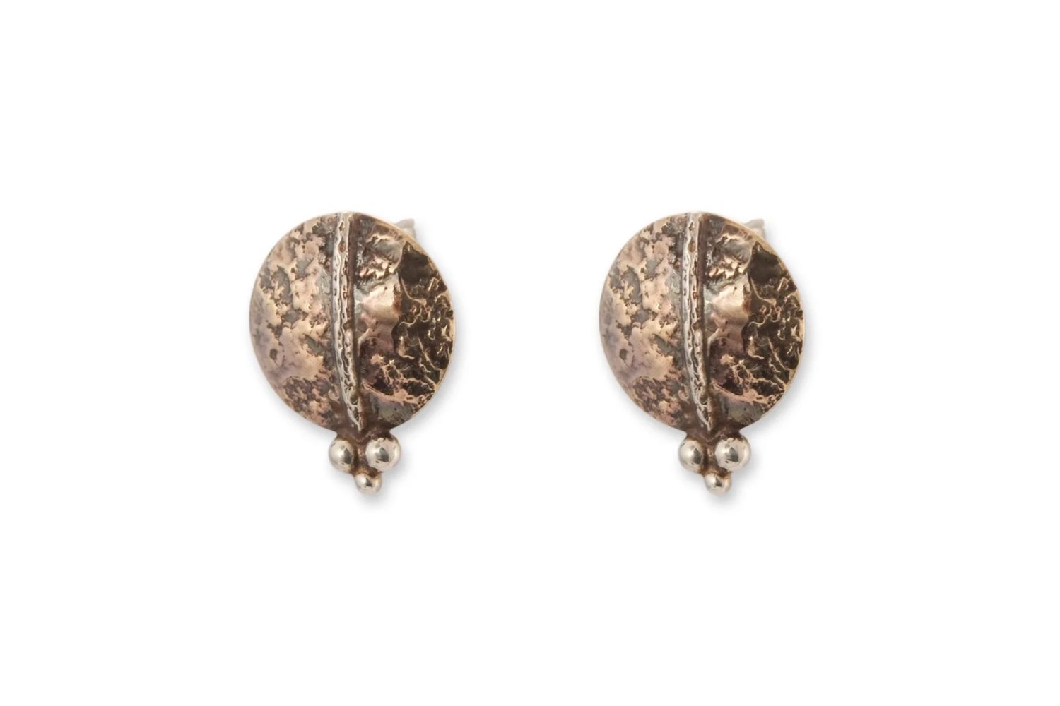 Karyn Chopik Athena Disc Earring - Bronze