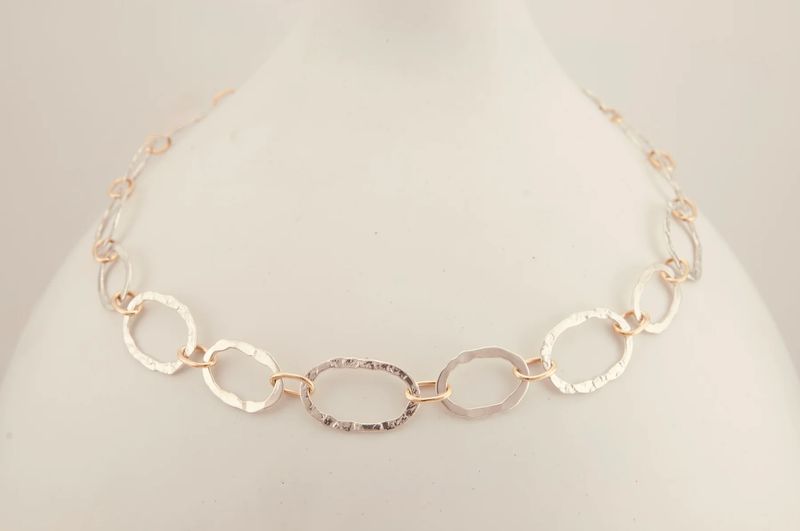 Karyn Chopik Forged Link Necklace - Silver