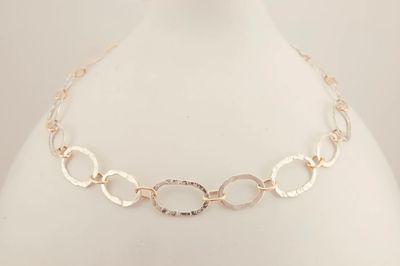 Karyn Chopik Forged Link Necklace - Silver