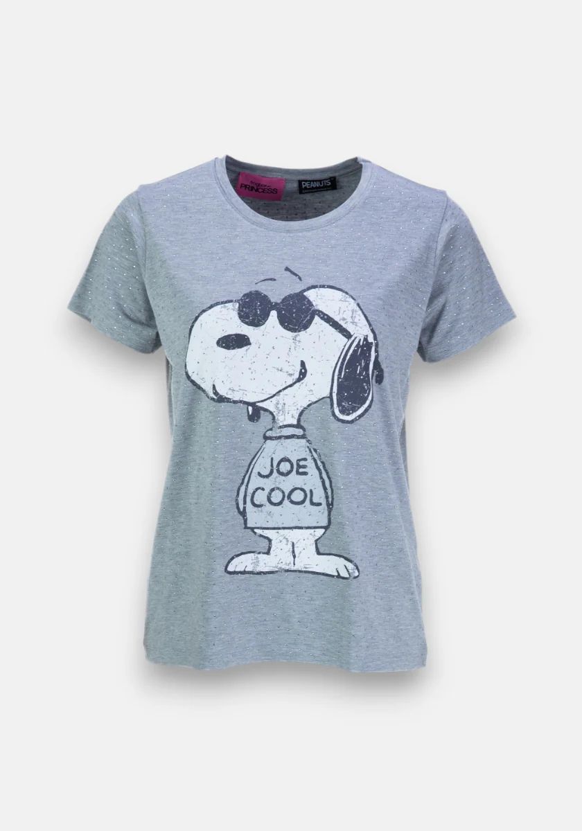 Princess Snoopy Sparkle Tee - Grey