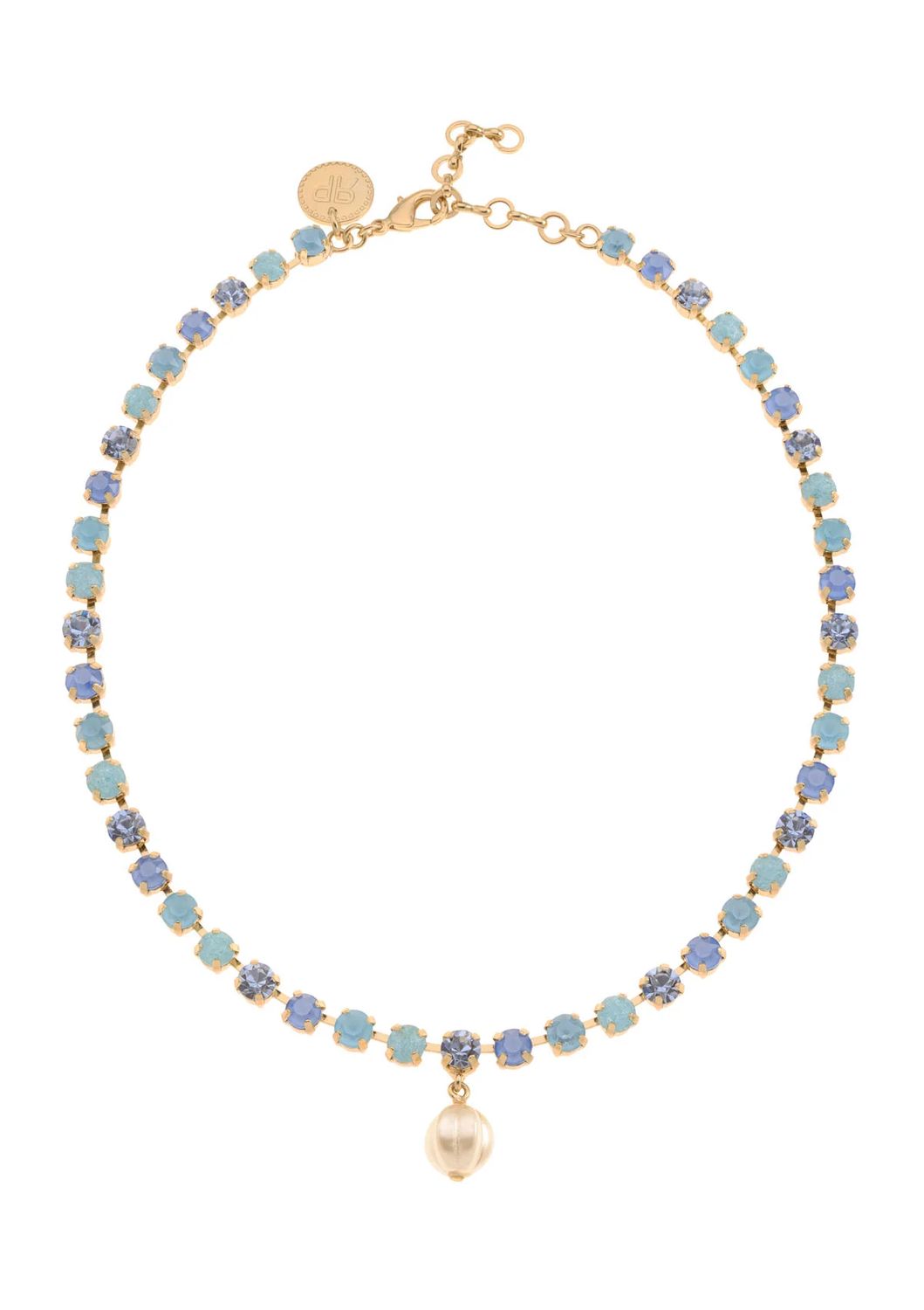 Rebekah Price Blue Laguna Necklace - Pearl Drop