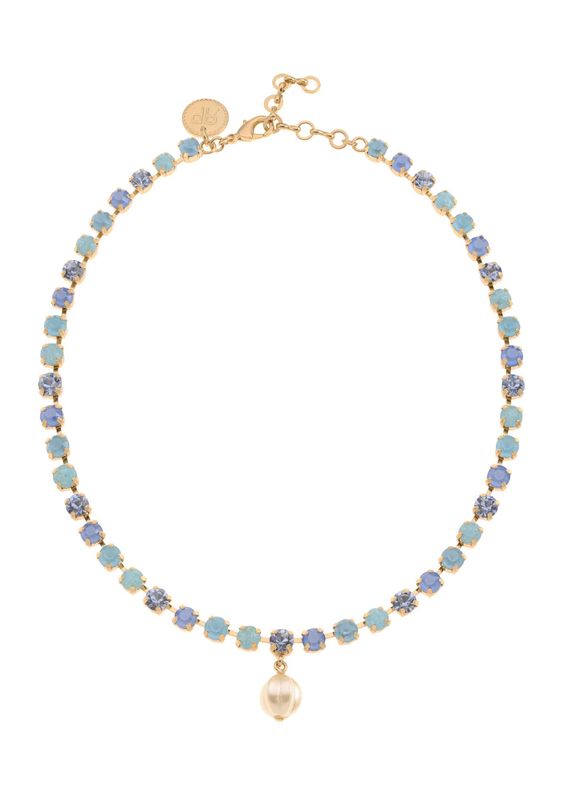 Rebekah Price Blue Laguna Necklace - Pearl Drop