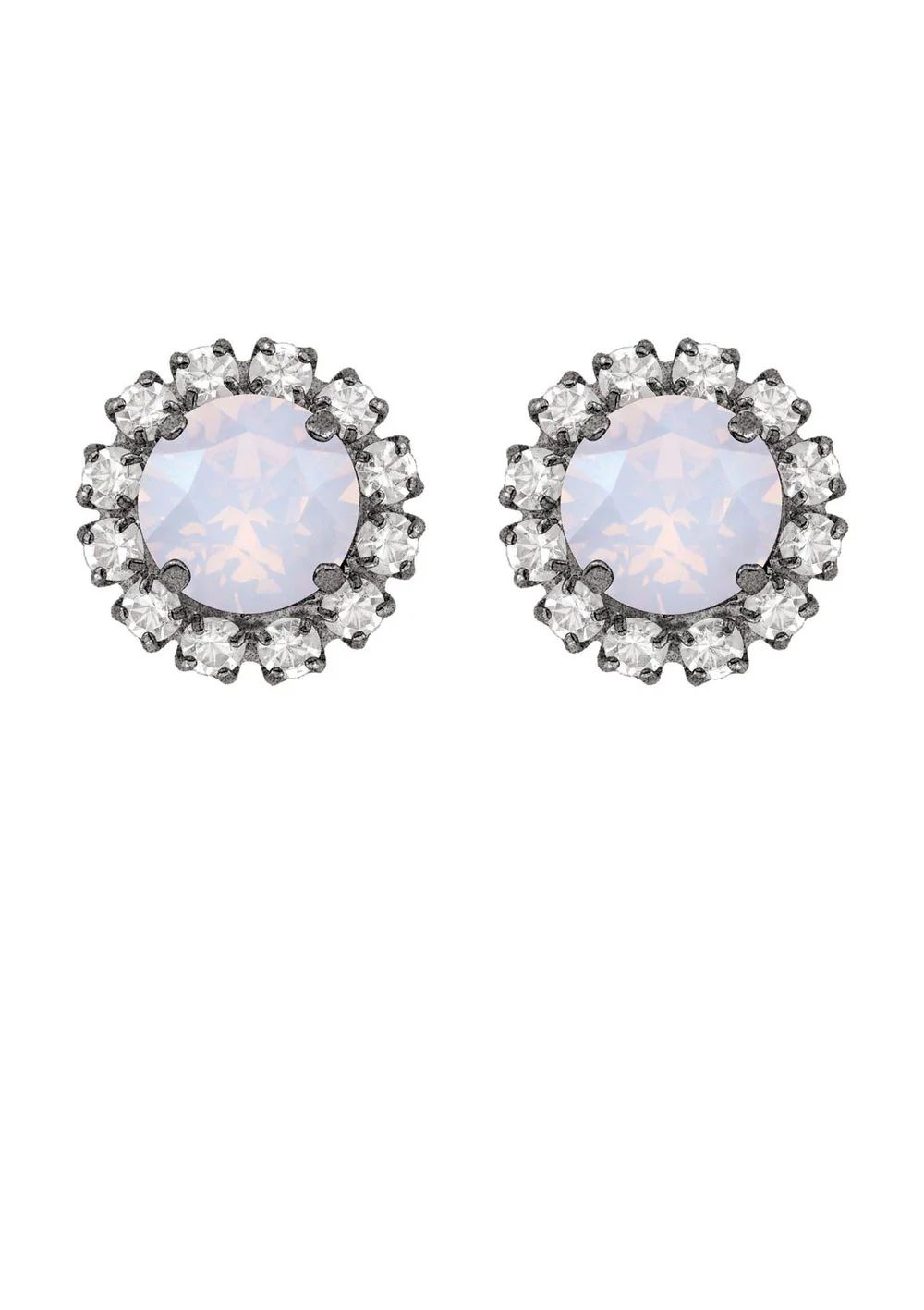 Rebekah Price Rivoli Stud w/Strass - Opal/Silv