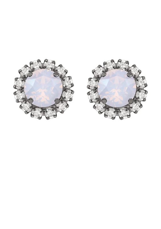 Rebekah Price Rivoli Stud w/Strass - Opal/Silv