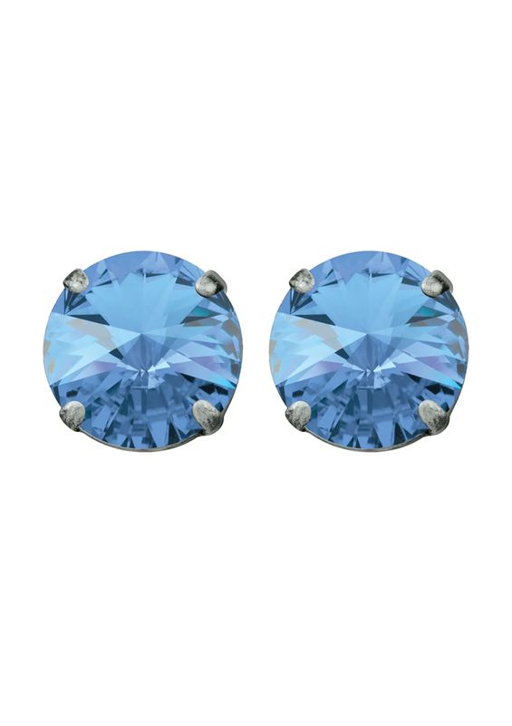 Rebekah Price Rivoli Stud - Lt.Blue/Silver