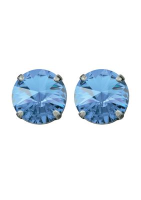 Rebekah Price Rivoli Stud - Lt.Blue/Silver