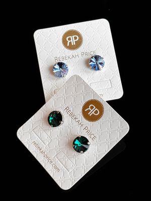 Rebekah Price Rivoli Stud - Lt.Blue/Silver