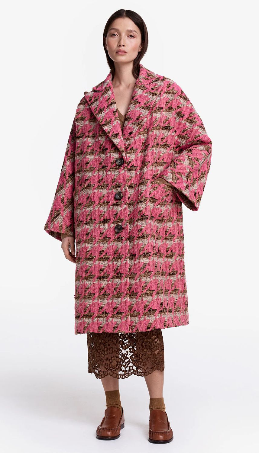 Smythe Houndstooth Swing Coat